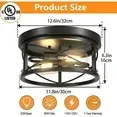 Photo 1 of 
Hero image 0 of 2-Light Flush Mount Ceiling Light Fixture Industrial Black Metal Farmhouse Close to Ceiling Lights for Kitchen Bedroom Foyer, 0 of 7




Popular pick
Visit the Pynsseu Store
2-Light Flush Mount Ceiling Light Fixture Industrial Black Metal