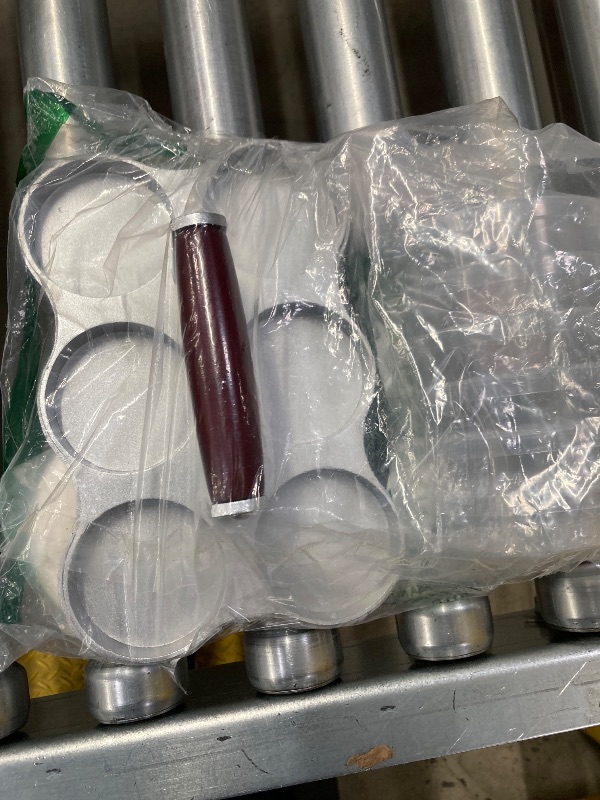 Photo 1 of ***(MISSING PARTS -SELLING AS IS)*** 
Reallnaive Mini Burger Press  and 6 Storage Containers 6 Slots Meat Sausage Patty Maker Paper Sheets Set for Small Burger Barbecue, Make 6 Pieces at Once**(NOT IN BOX)***