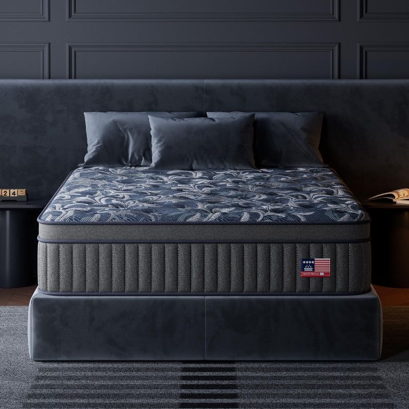 Photo 1 of  Mattress, 10 Inch Cooling Gel Hybrid in a Box with Gel Memory Foam, Pain-Relieving Hybrid Mattress for Extra Lumbar & Hip Support,Individually Wrapped Pocket Coils,CertiPUR-US***Picture Of Reference***

