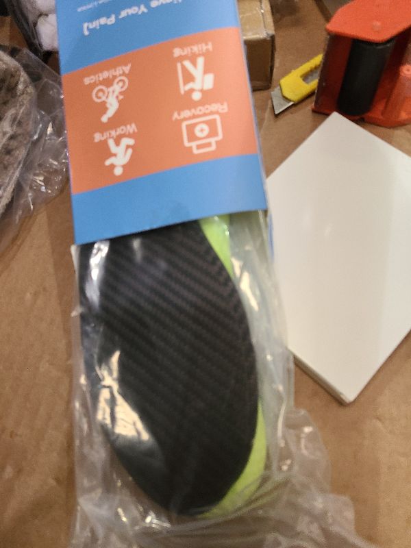 Photo 1 of 1 Pair Carbon Fiber Insole for Men Women Rigid Carbon Fiber Shoe Insert Carbon Fiber Foot Plate for Hallux Rigidus Limitus, Turf Toe?Morton's Toe (10.45” / 265mm - Men's 9 / Women's Size 10), Black