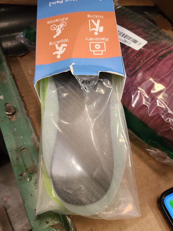 Photo 1 of 1 Pair Carbon Fiber Insole for Men Women Rigid Carbon Fiber Shoe Insert Carbon Fiber Foot Plate for Hallux Rigidus Limitus, Turf Toe?Morton's Toe (10.45” / 265mm - Men's 9 / Women's Size 10), Black