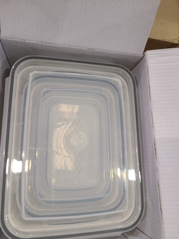 Photo 1 of Fruit Storage Containers for Fridge with Removable Colander, 8 Pack Fruit Containers for Fridge with 2 Function Divider Plate, Airtight Storage Container to Keep Berry Fruit Fresh, Dishwasher Safe