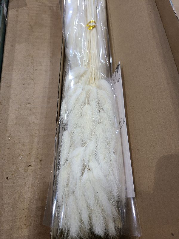 Photo 1 of 100 PCS Dried Flowers Pampas Grass Bouquet, Boho Table Decor, Bunny Tails Dried Flowers, Brown Pompas, White Pampas Grass for Wedding, Home, Rustic Party, Baby Shower Decorations