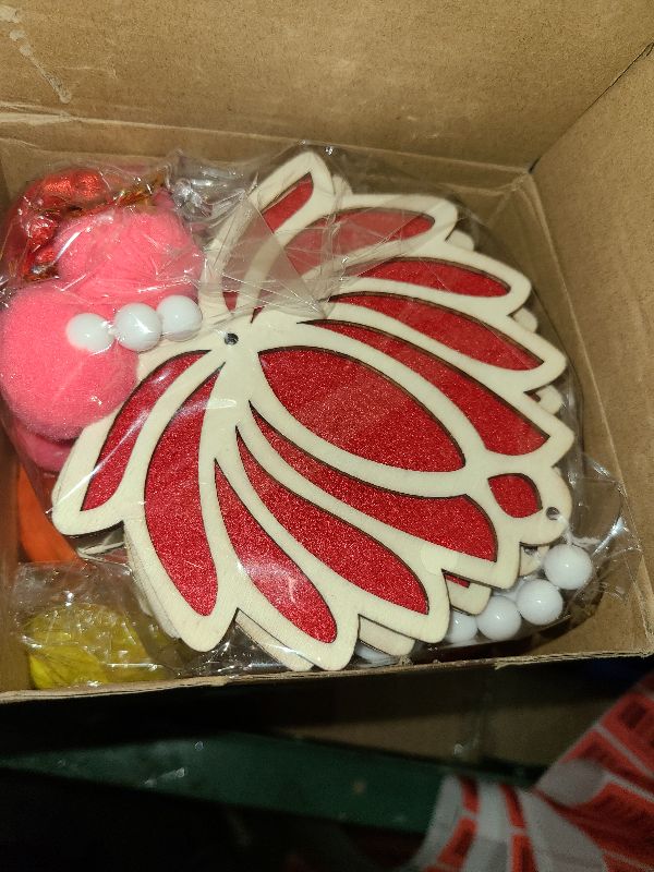 Photo 1 of 11 Pcs Diwali Decoration 5 Pcs 4.92 ft Marigold Garland Decoration with String Light 6 Lotus Hanging Ornament Indian Decor for Pooja Artificial Marigold Garlands for Wedding Home Temple Party Decor