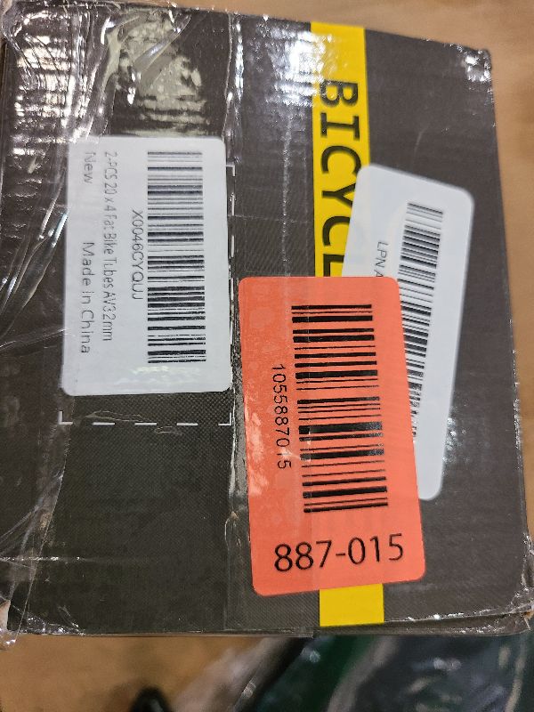 Photo 1 of 2 Pack 20 x 4.0 Fat Tire Tube Schrader Valve, Puncture Proof Bike Tubes for 20 x 4 Bicycle Tire, Butyl Rubber Inner Tube for EBike/Electric Bike/Mountain Bike