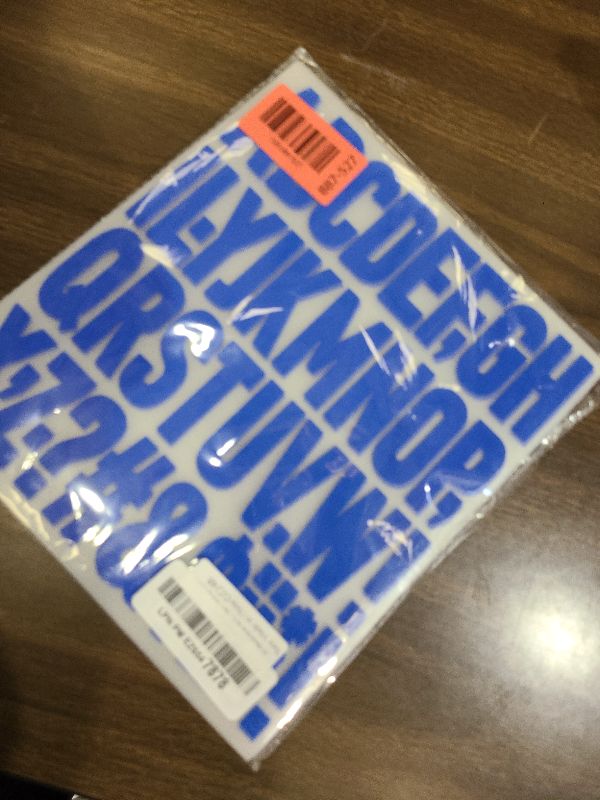 Photo 1 of 15 Sheets 690Pcs Iron on Letters 2 Inch Vinyl Iron on Letters for Clothing Heat Transfer Letters with A-Z PU Alphabets Stickers Heat Press Letters for T-Shirts Jerseys Hats Printing DIY Crafts (Blue)