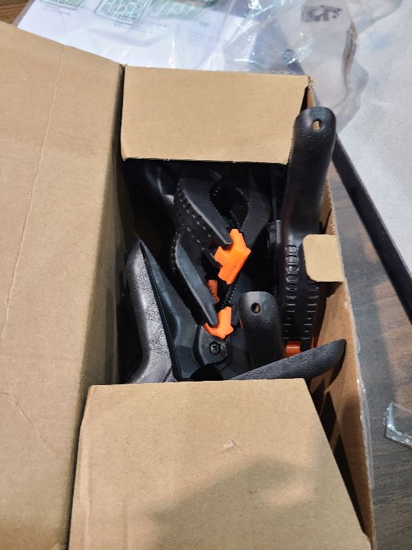 Photo 1 of 10 Pack 6 inch Plastic Spring Clamps, Black Heavy Duty Clips, Backdrop Clips, Plastic Clamps for Crafts, Backdrop Stand, Woodworking, Photography