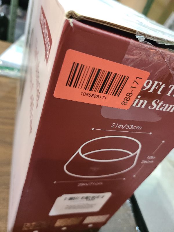 Photo 1 of 28in Christmas Tree Collar - Woven Hyacinth Tree Collars for Artificial Trees - Rattan Rustic Farmhouse Basket for Tree Base Cover with Cord Cut-Out for 6ft 7.5ft Tree (Brown)