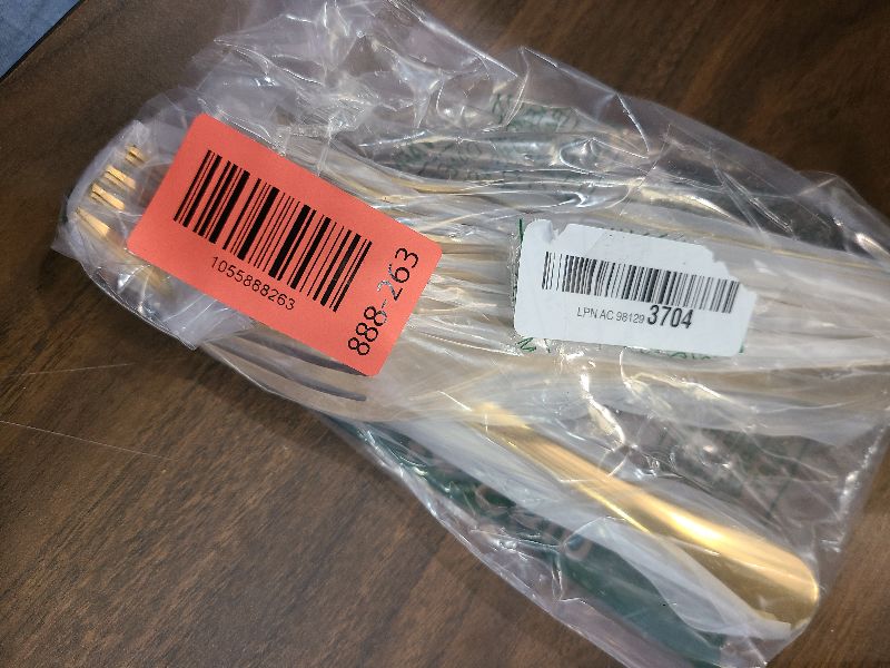 Photo 1 of 16-Piece Gold 8 Inches Stainless Steel Dinner Forks Set,Golden Silverware Fork,Durable Mirror Polishing Table Forks For Restaurant And Hotel