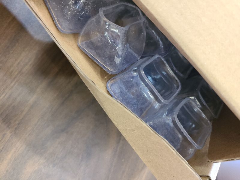 Photo 1 of 16pcs Square Chair Leg Floor Protectors, Furniture Pads for Hardwood Floors, Furniture Sliders for Chair Legs, Floor Protectors for Chairs, Silicone Chair Leg Caps Cover, Clear, Large