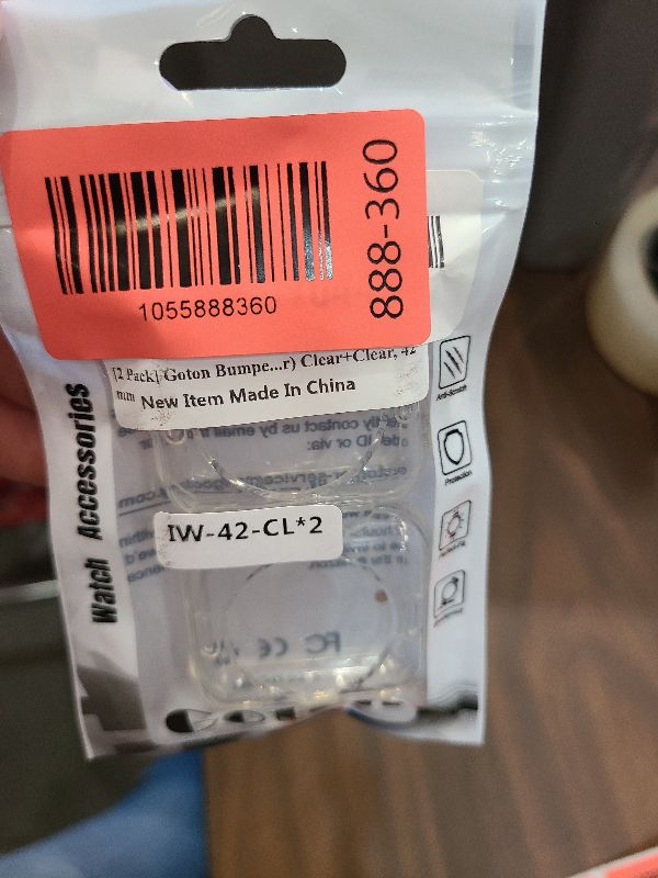 Photo 1 of [2 Pack] Goton Bumper Case for Apple Watch 42mm, [No Screen Protector] Slim Soft TPU Shockproof Case Cover Bumper Protector Accessories for iWatch Series 3/2/1, 42mm Clear+Clear