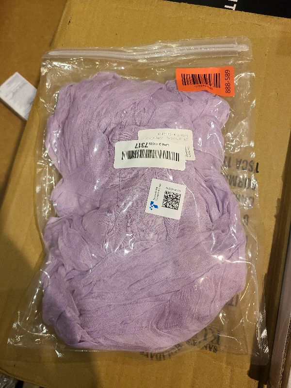 Photo 1 of 10FT Lilac Purple Cheesecloth Table Runner 120 Inch Rustic Boho Gauze Cheese Cloth Table Runner for Wedding Baby Shower Bridal Shower Birthday Party Home Decorations