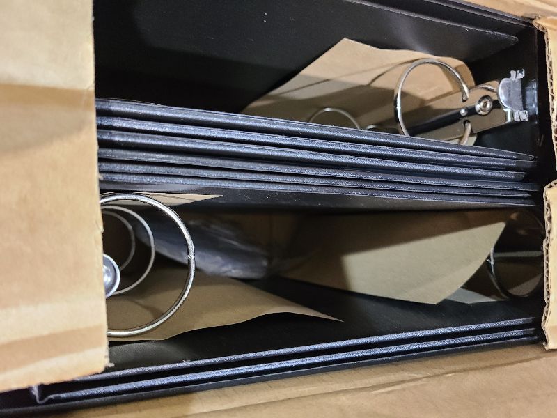 Photo 1 of 2 Inch 3-Ring Binder, 2" Round Ring Binder with 2 Inside Pockets, 6 Pack Black Binders, Clear View Cover, Holds Up to 450 Sheets 8.5" x 11" Paper?Study Binders for Office/Home/Back to School