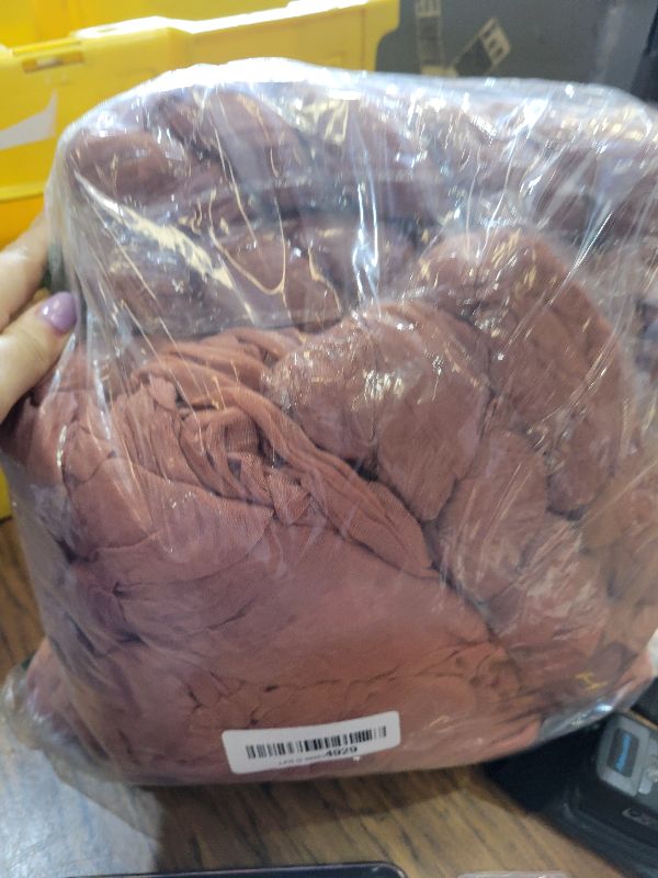 Photo 1 of 12 Pack 10Ft Cheesecloth Table Runner 35x120 Inch Boho Gauze Table Runner Rustic Cheese Cloth Long Romantic Table Runners for Wedding Bridal Shower Birthday Party Table Decor (Dusty Blush)