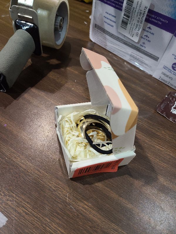 Photo 1 of 2PCS Gold Hair Ties for Women - Metal Hair Accessories for Thick Hair, Elegant and Durable Geometric Design, Ponytail Cuffs Stretchy Non-Damage Holiday Christmas Gifts