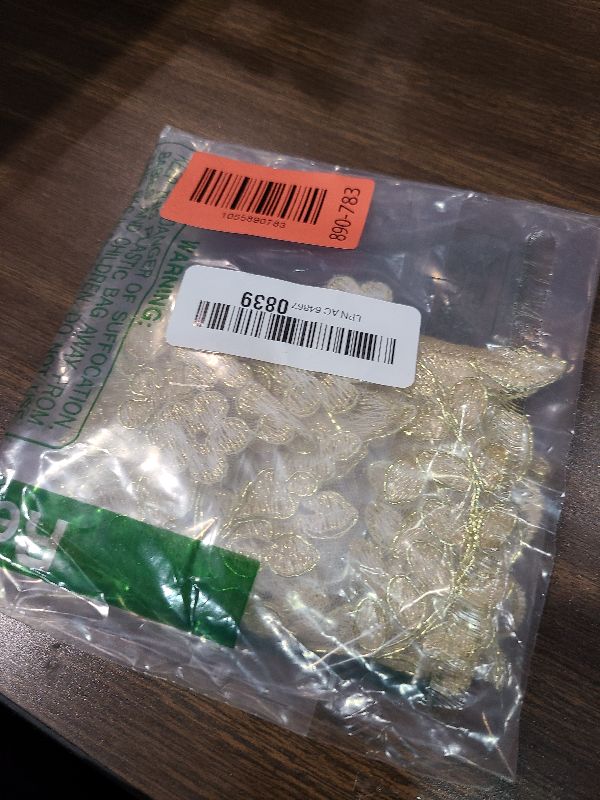 Photo 1 of 1pair Lace Embroidery Big Flower Patch Children's Wedding Dress Costume DIY Decorative Flower Flower Stickers (Golden B)