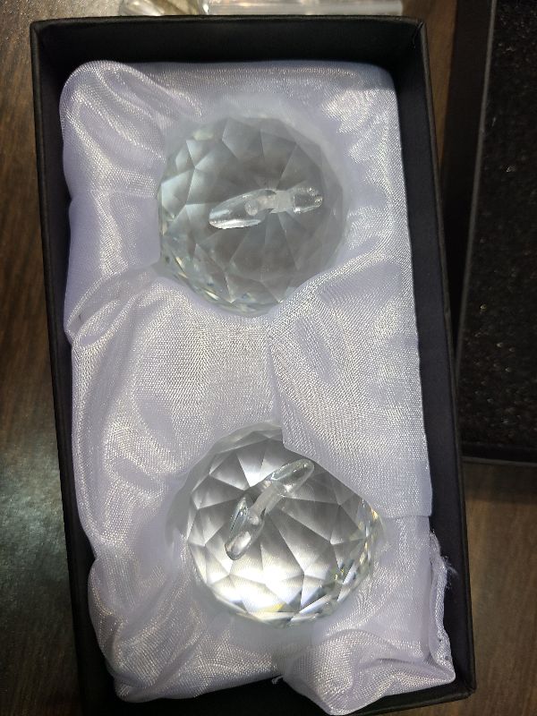 Photo 1 of 2 Pack Suncatchers Whit Hanging Chains for Windows - Hanging Sun Catcher Crystal 1.5" 40mm Diameter Crystal Glass Prisms - Rainbow Maker Light Catchers, Indoor Window Prism Ball Decoration Hangings