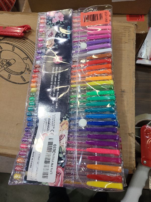 Photo 1 of 120 Colors Gel Pens, Colored Neon Glitter Pen Set for Coloring Books, 40% More Ink Fine Point, Christmas Trendy Stuff Gifts for Adults Teens Girls Boys Drawing Journaling Scrapbook Art Supplies