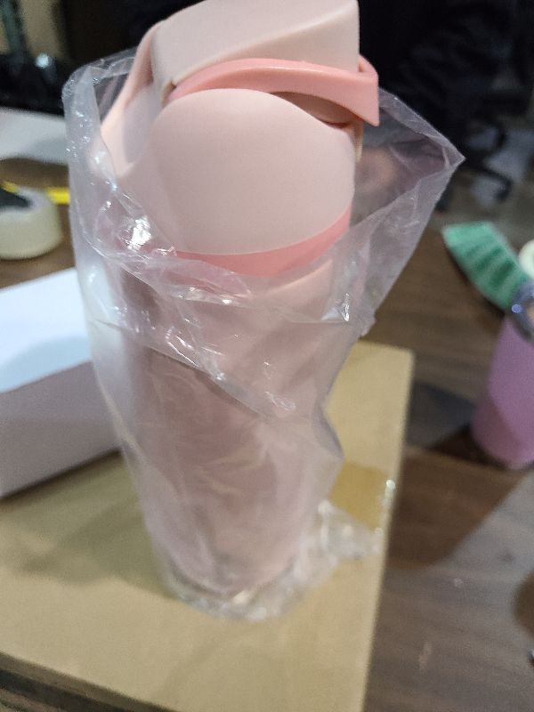 Photo 1 of 24oz Insulated Stainless Steel Water Bottle with Straw for Sports and Travel, BPA-Free Sports Water Bottle (Light Pink)