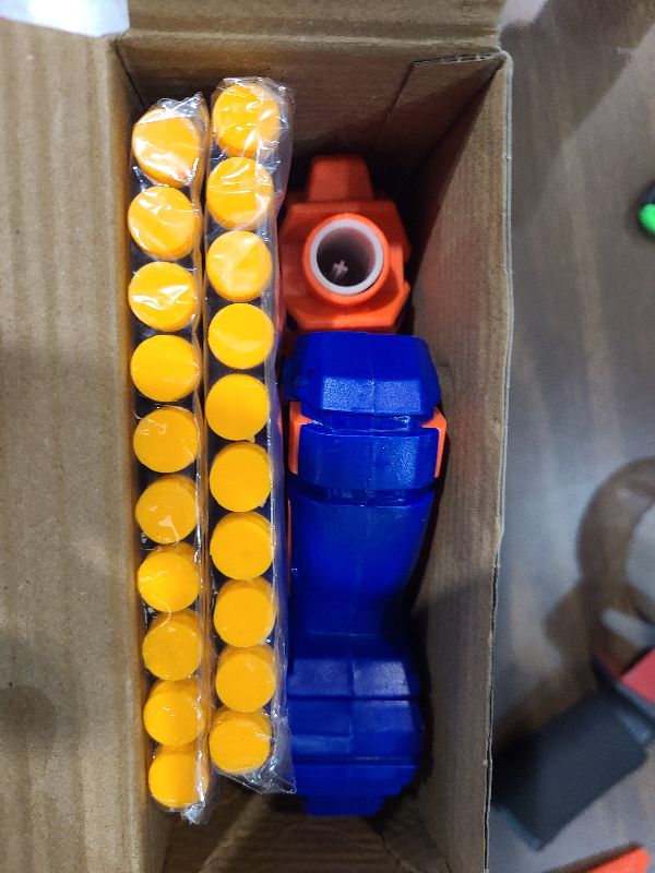 Photo 1 of 2 Pack Blaster Guns Boys Toy-with 60 Soft Foam Darts Bullets& 2 Wrist Bands- Easter Basket Stuffers Hand Gun Toys Party Supplies for 3,4,5,6,7,8,9 Years Kids