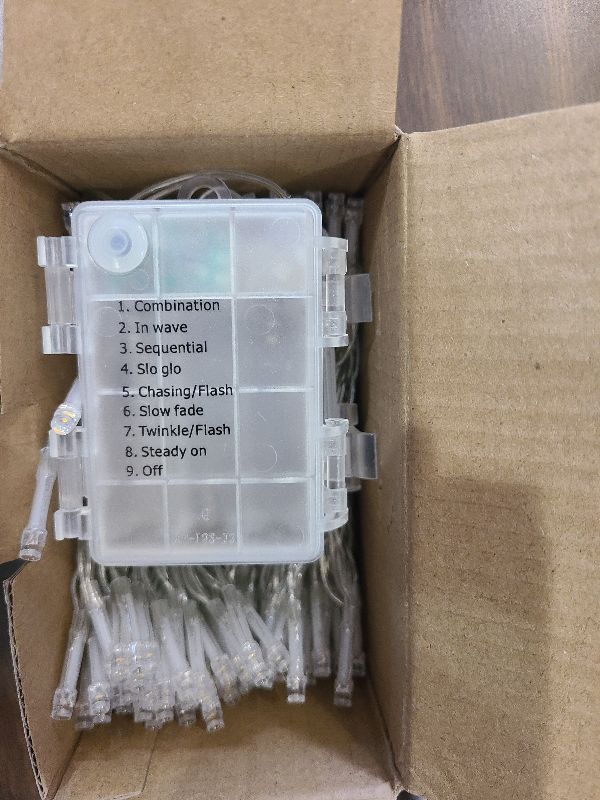 Photo 1 of 2 Pack Christmas String Lights Battery Operated with Timer, 66FT 200 LED Waterproof Twinkle Lights, 8 Modes Fairy Light for Indoor and Outdoor Bedroom Garland Tree Christmas Decorations (Warm White)