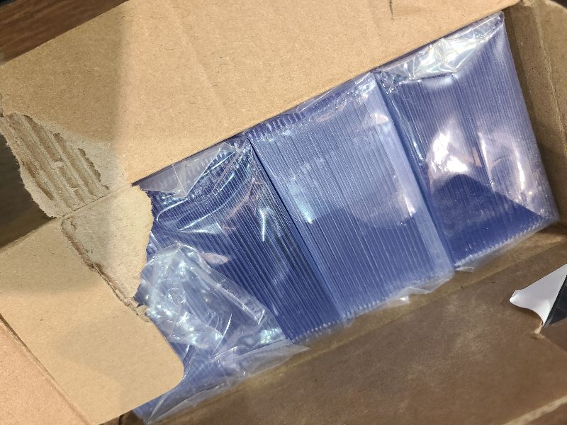 Photo 1 of 200 Card Sleeves Top Loaders for Cards, 3" x 4" Hard Plastic Toploaders, Baseball Card Protectors, Trading Card Holder for Football Sports Cards (100 Toploaders + 100 Penny Sleeves)