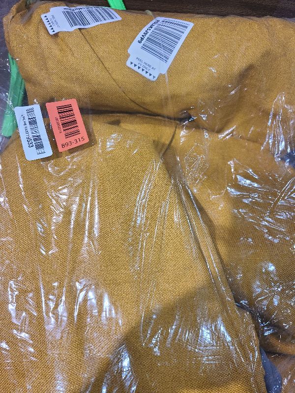 Photo 1 of 100% Blackout Shield Linen Look Textured Pinch Pleated Curtains Blackout Drapes 108 Inch Long 2 Panels Set, Faux Linen Blackout Curtains for Bedroom & Living Room, 40" W x 108" L, Mustard Yellow