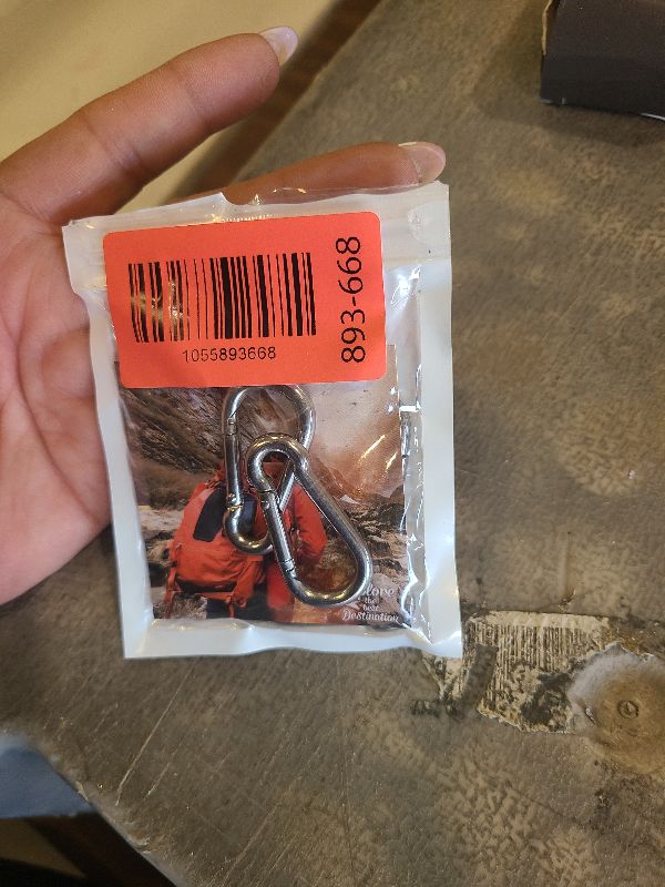 Photo 1 of 10 PCS Stainless Steel Carabiner Clip Spring-Snap Hook - Lotsun M4 1.57 Inch Heavy Duty Carabiner Clips for Keys Swing Set Camping Fishing Hiking Traveling