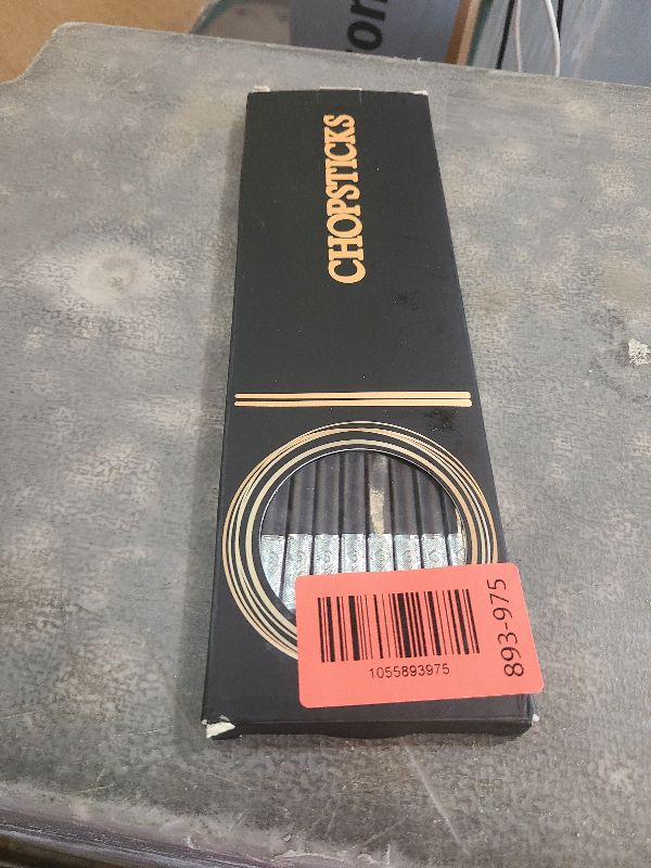 Photo 1 of 10 Pairs Fiberglass Chopsticks, GLAMFIELDS Reusable Chop sticks Dishwasher Safe, Non-slip, 9 1/2 inch (Silver)