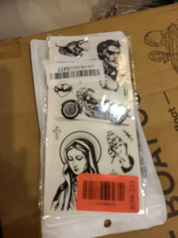 Photo 1 of 12 Sheets Large Chicano Temporary Tattoos, Cholo and Chola Temporary Tattoos, Chicana Guadalupe Gangster Fake Tattoos Day of the Dead, Día de Muertos, Tatuajes Temporales, Halloween Mexico Tattoos