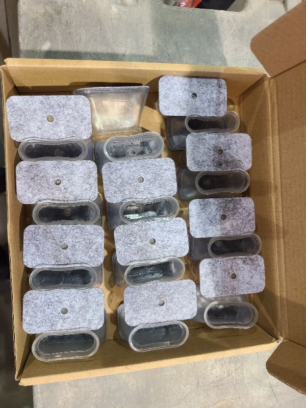 Photo 1 of 24 Pcs Chair Leg Floor Protectors Rectangle, Silicone Felt Furniture Leg Pads Caps Covers for Hardwood Floors (Fit Perimeter 5" to 5?7/8")