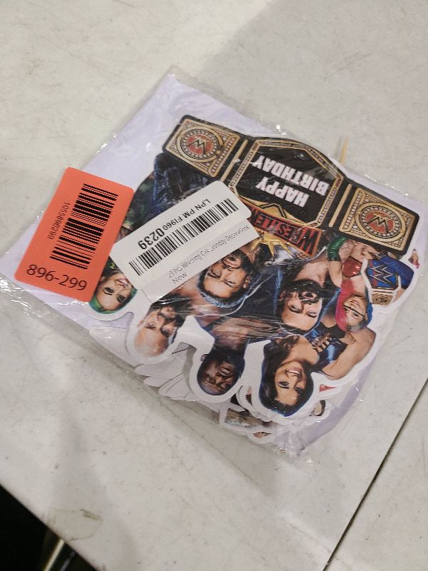 Photo 1 of 25 Pcs Wresting Cake Topper and Cupcake Toppers Set Birthday Party Supplies for Wresting Themed Birthday Decorations