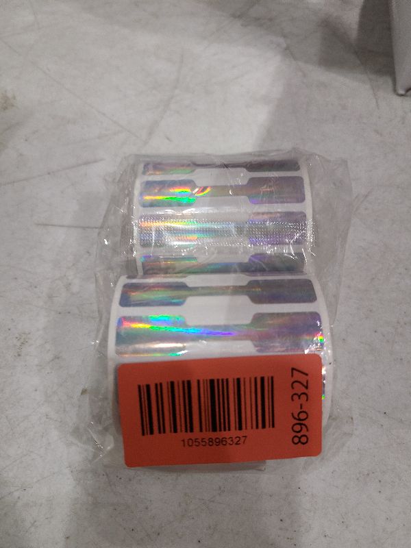 Photo 1 of 2 Rolls/1000pcs Jewelry Price Tags Stickers, Iridescent Paper Blank Jewelry Price Tag Label Self Adhesive Jewelries Tags Roll for Selling Bracelet Ring Earring Necklace Display