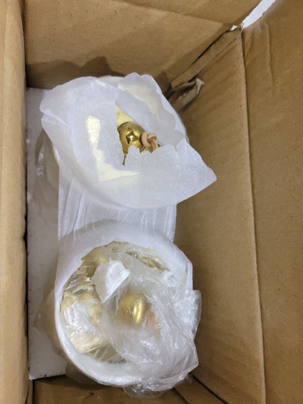 Photo 1 of 2 Pack Ceramic Qtip Holder Dispenser with Gold Lids, White Apothecary Jars Bathroom Vanity Organizer for Home Decor - Bathroom Canister for Cotton Swabs, Rounds, Balls, Makeup Sponges, Bath Salts