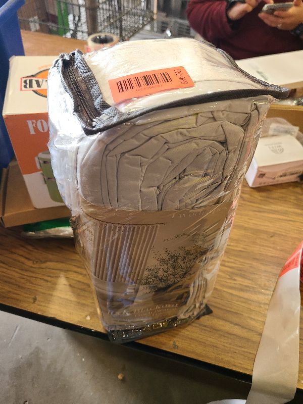 Photo 1 of 120 Inch 100% Blackout Linen Pleated Curtains 60 Inch Wide for Living Room Pinch Pleat Back Tab Black Out Drapes Memory Shape Heat Reducing Window Curtains for Bedroom 60x120 Beige White 1 Panel