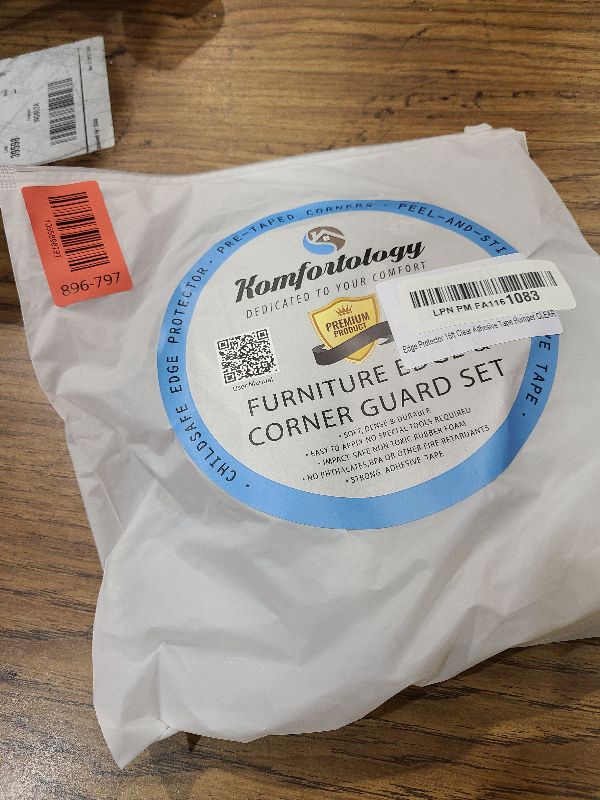 Photo 1 of 15ft Transparent Soft Edge Guard & Self-Stick Corner Protectors for Child Proofing Furniture, Glass Tables and Desk Edges - Clear Protection Solution for Baby Safety