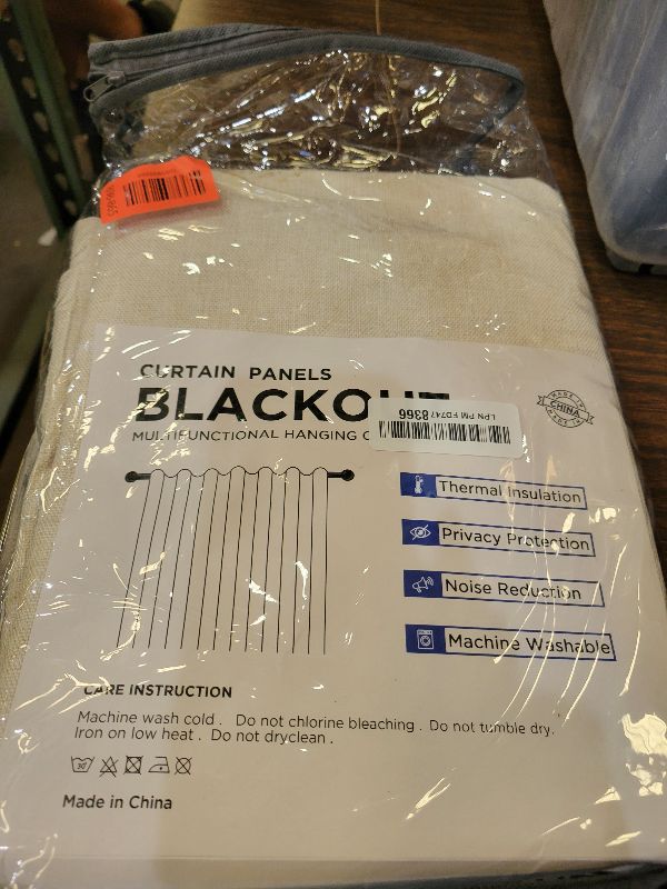 Photo 1 of 100% Blackout Shield Linen Blackout Curtains for Bedroom 90 Inches Long, Back Tab/Rod Pocket Living Room Drapes, Thermal Insulated Blackout Curtains 2 Panels Set, 50" W x 90" L,Cream