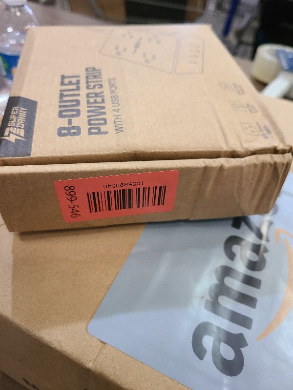 Photo 1 of 10Ft Extension Cord with Multiple Outlets, Flat Plug Power Strip Surge Protector with 10 Ft Long Cord, 8 Outlet 4 USB Ports (2 USB C), Multi Outlet Wall Plug for Office, College, Dorm Room Essentials