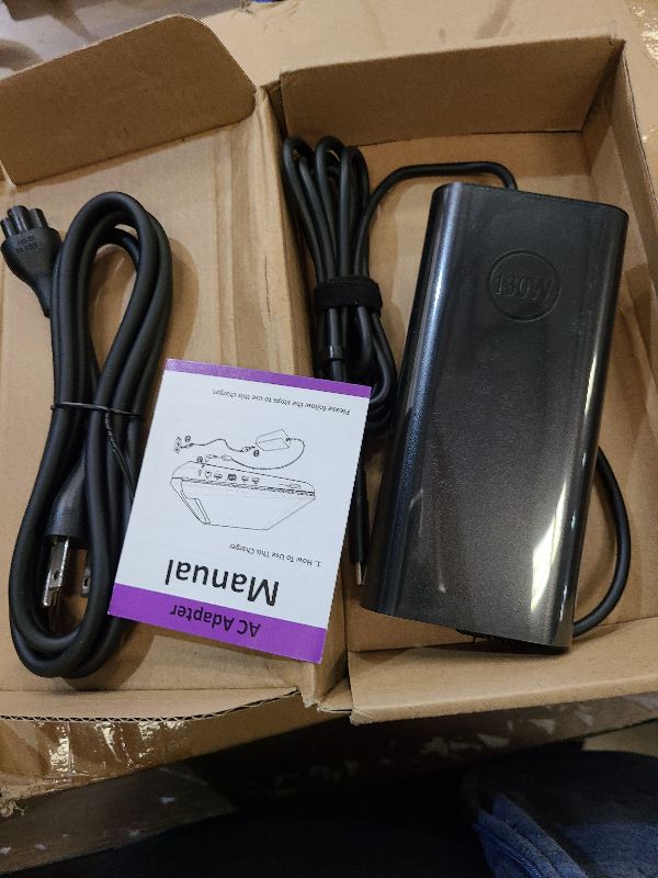 Photo 1 of 130W USB C Laptop Charger Compatible with Dell Precision 5570 5560 5550 5530 5760 5750 3560 Latitude 7410 7310 7210 9410 9510 5420 5520 5510 XPS 15 17 2in1 9575 9500 9700 Power Cord