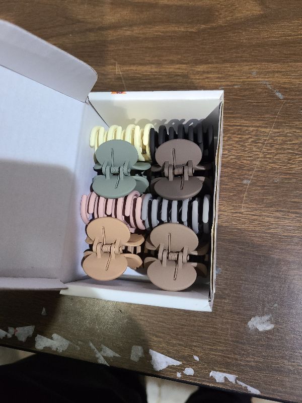 Photo 1 of 1.6" Matte Small Double Row Teeth Hair Clips for Women - Strong Hold Jaw Clamps for Thin, Fine & Thick Hair