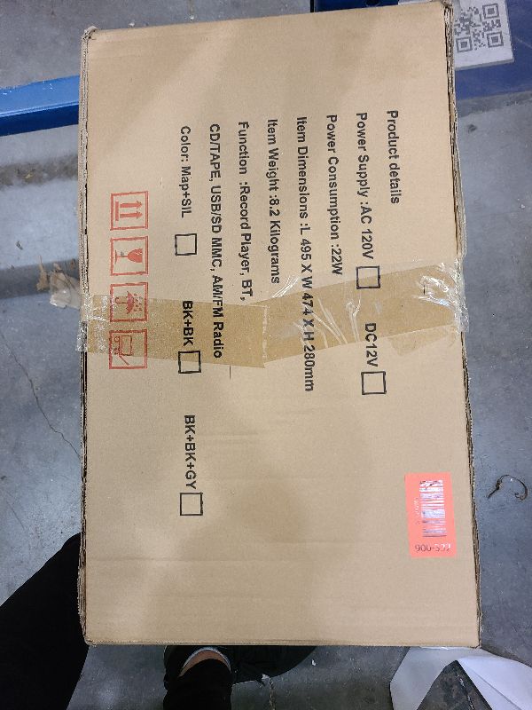 Photo 1 of 10 in 1 Vinyl Record Player 3 Speed Bluetooth Vintage Automatic Turntable CD Cassette Player AM/FM Radio USB Recorder Aux-in RCA Line-Out (Silver)