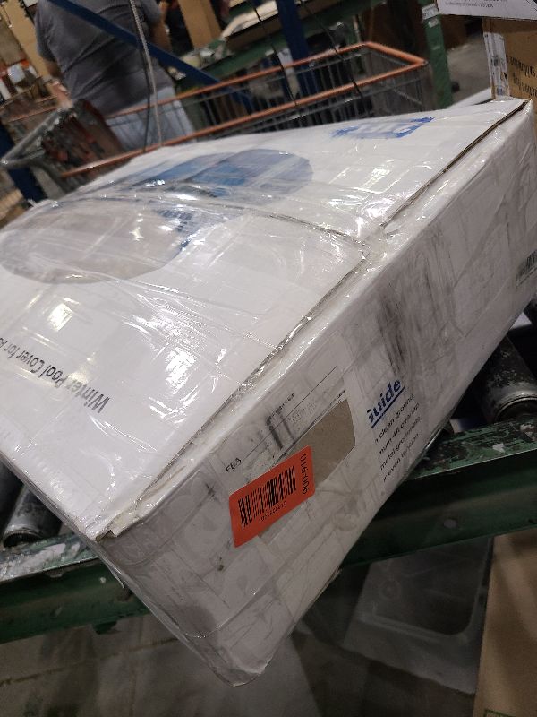 Photo 1 of [Upgraded] 18ft/21ft/24ft/28ft Round Winter Pool Covers for Above Ground Pool Cover 21FT Cover 4FT Overlap - 500D Windproof with Steel Cable & Heavy Duty Winch - Swimming Pool Winter Cover Beige