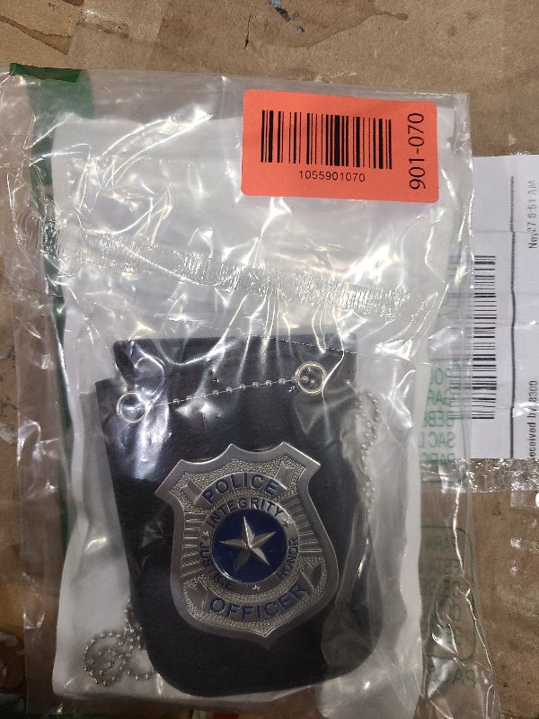 Photo 1 of 2 PCS Police Badge Pretend Play Toys Set with Chain and Belt Clip for Kids Dress Up Game, Detective Role Play