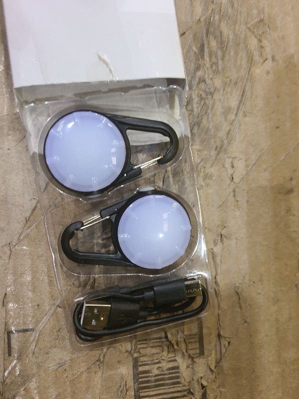 Photo 1 of 2 Pack Dog Collar Light, Rechargeable Dog Lights for Night Walking Clip On, 4 Modes Waterproof LED Collar Charm for Nighttime Running, Cycling, Pet Camping Essentials (Black)