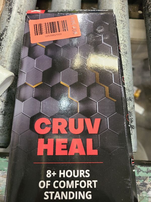 Photo 1 of (New) Work Comfort Orthotic Insoles - Anti Fatigue Shoe Insert Men Women - Low Arch Support - Shock Absorption - Foot Pain Relief - Work Boot Insoles (Black Hexagons, XS)