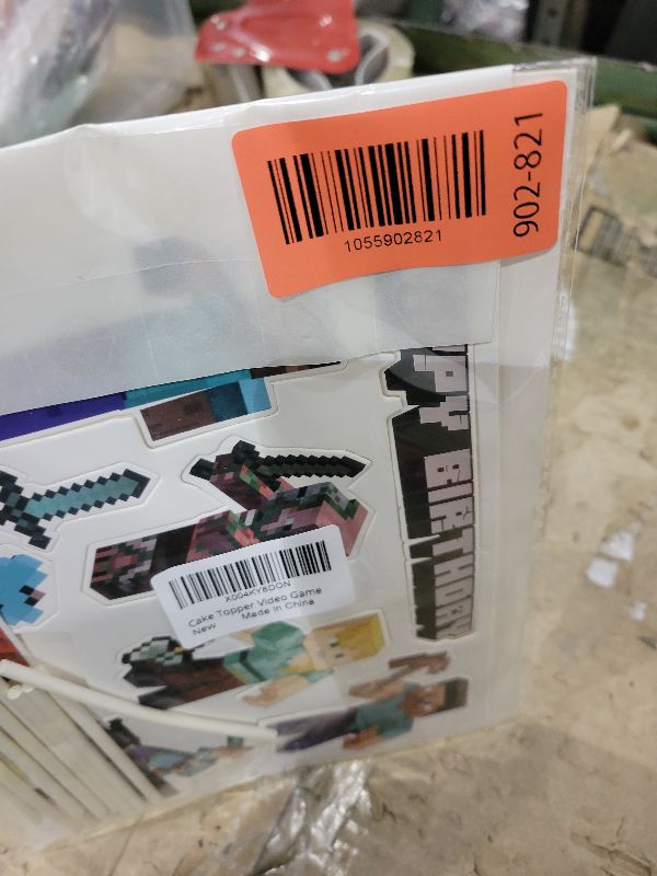 Photo 1 of 10 Pcs Video Game Cake Topper - Pixel Styled Gamer Cupcake Toppers for Boys & Girls, Crafted from Sturdy Cardboard Figures - Easy to Install Gamer Cake Decorations for Birthdays & Themed Parties