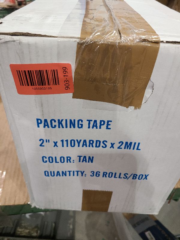 Photo 1 of 2Inch Brown Packing Tape, 2.0 Mils 110 Yards - High Tensile Strength for Shipping, Moving Boxes Sealing & Packaging, Superior Hold and Tear Resistance