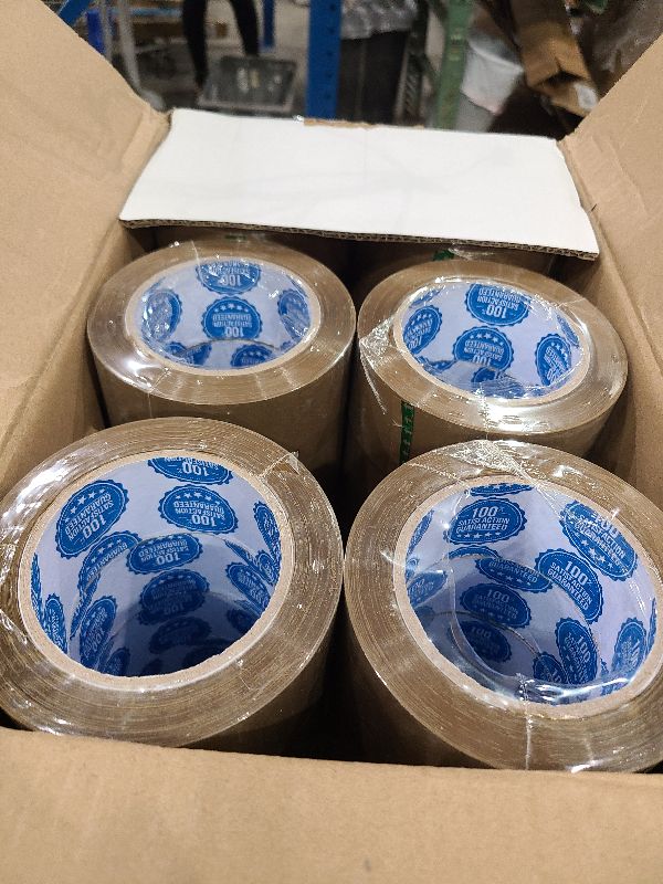 Photo 1 of 2Inch Brown Packing Tape, 2.0 Mils 110 Yards - High Tensile Strength for Shipping, Moving Boxes Sealing & Packaging, Superior Hold and Tear Resistance