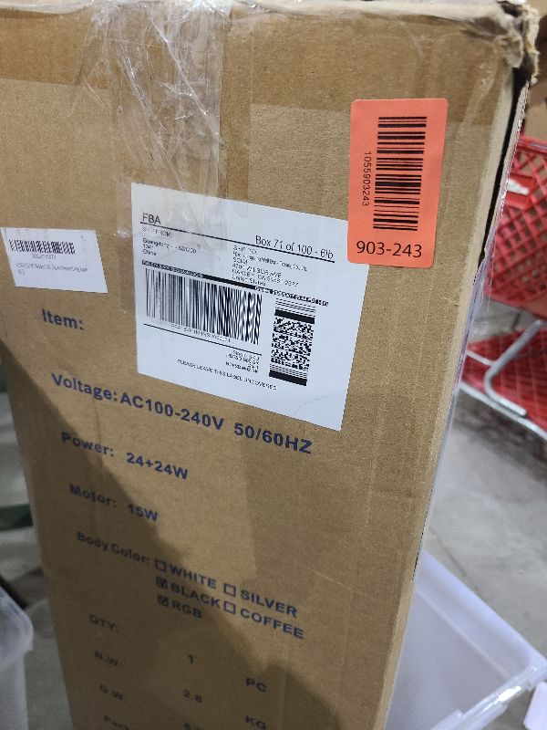 Photo 1 of 24" Bladeless Ceiling Fan with RGB Light Remote