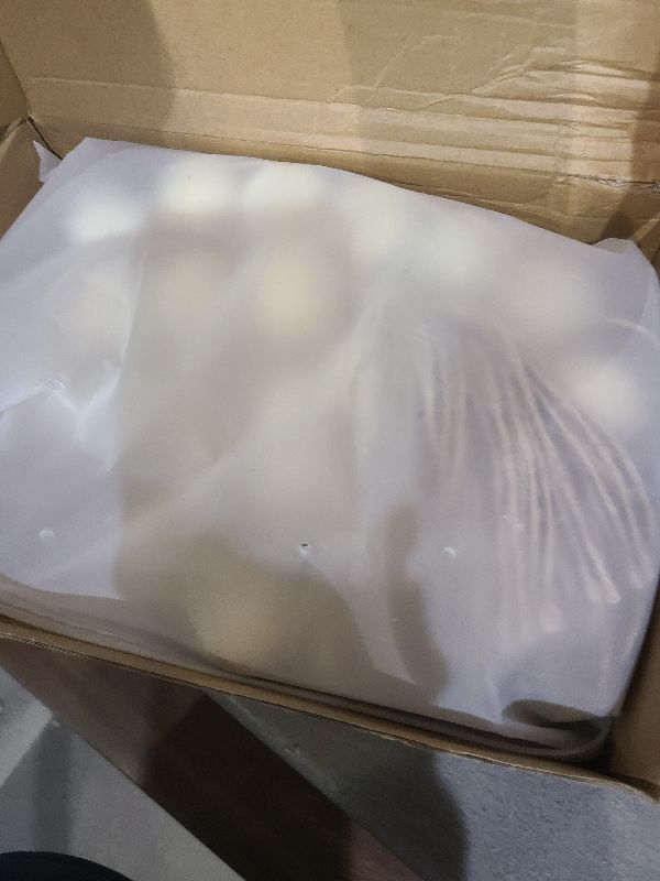 Photo 1 of 2 Pcs Large Wood Bead Garland with 1.57" Diameter Wood Beads and Tassel, Decorative Beads Boho Home Decor 40'' Long Oversized Wooden Beads Garland Table Decoration for Tiered Tray Wall (White)